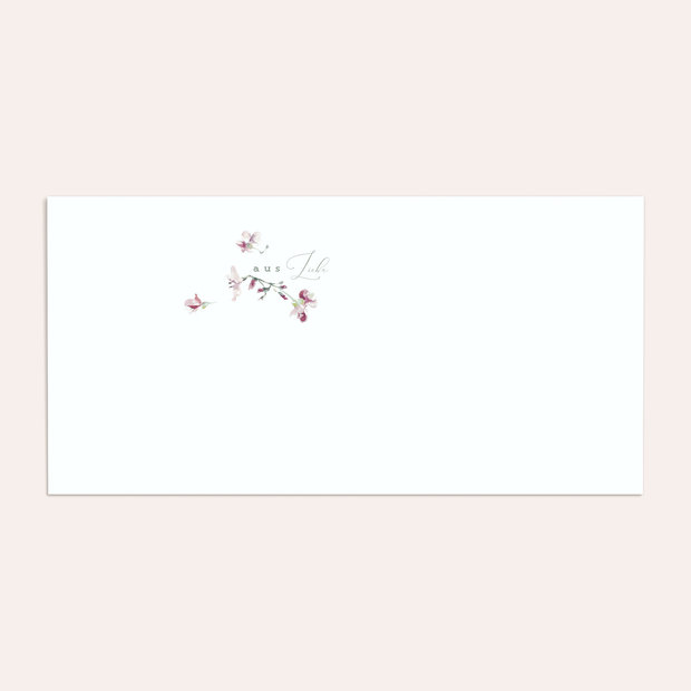 Umschlag mit Design Hochzeit - Flower passion