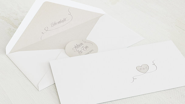 Umschlag mit Design Hochzeit - Leichtigkeit
