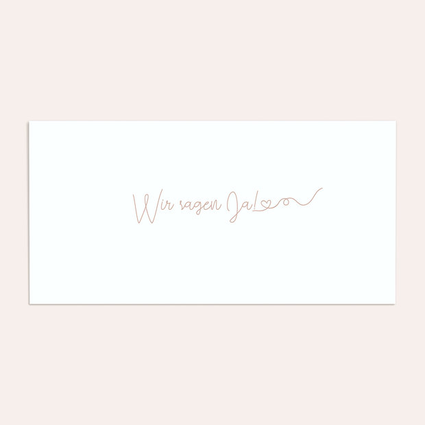 Umschlag mit Design Hochzeit - Herzflug