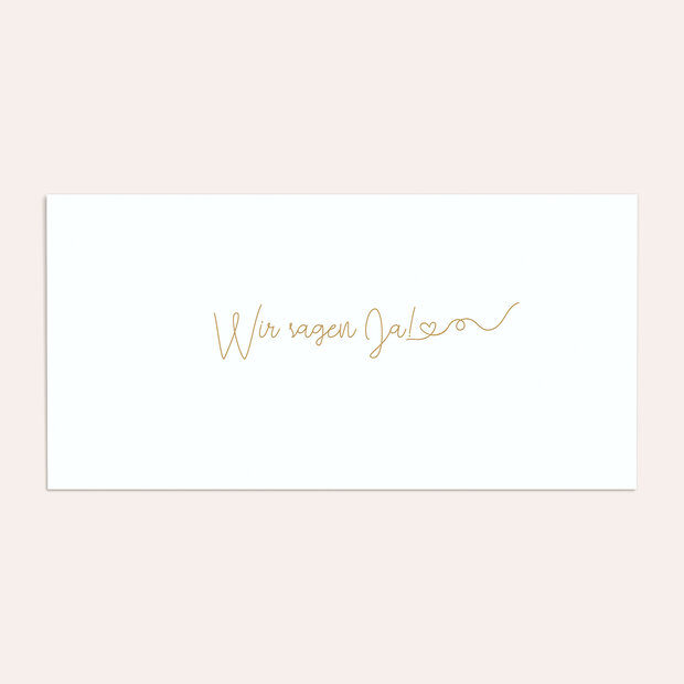 Umschlag mit Design Hochzeit - Herzflug