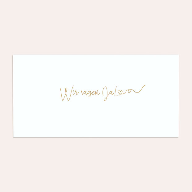 Umschlag mit Design Hochzeit - Herzflug