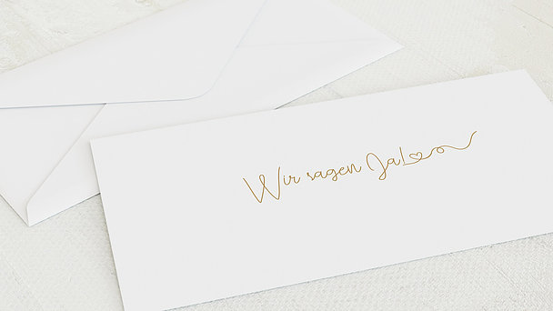 Umschlag mit Design Hochzeit - Herzflug
