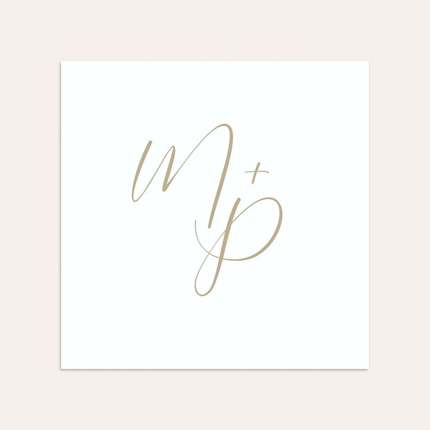 Umschlag mit Design Hochzeit - Initialen der Liebe