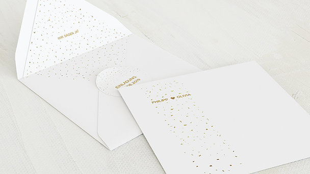 Umschlag mit Design Hochzeit - Goldsturm