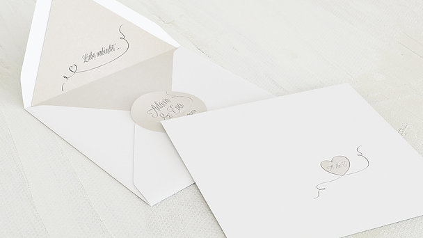Umschlag mit Design Hochzeit - Leichtigkeit