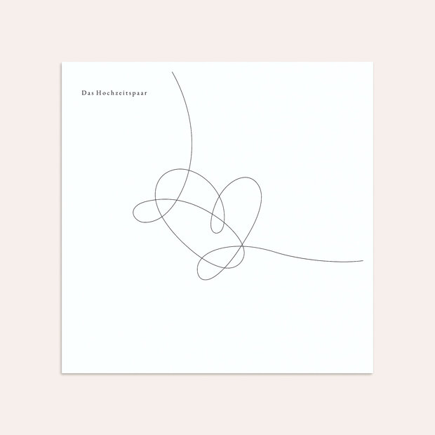 Umschlag mit Design Hochzeit - Herzschwung