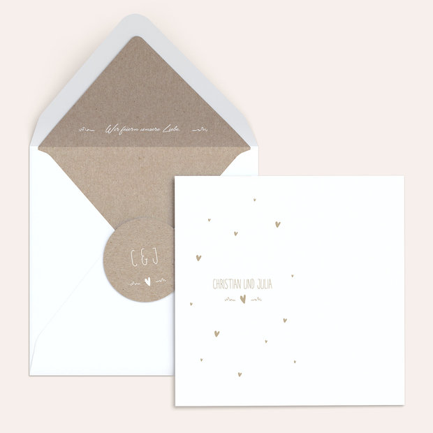 Umschlag mit Design Hochzeit - Rustique