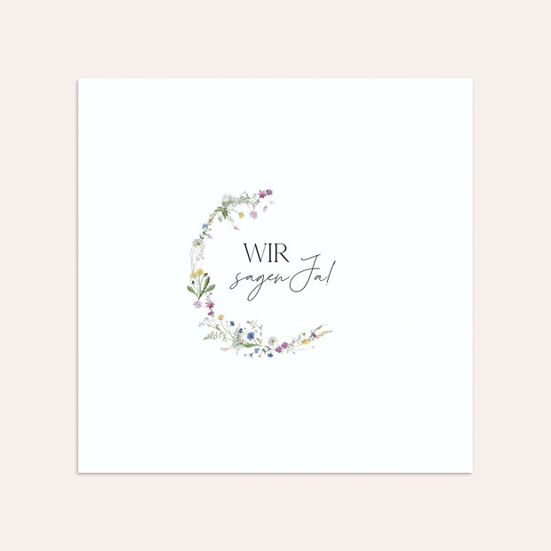 Umschlag mit Design Hochzeit - Blumige Vielfalt