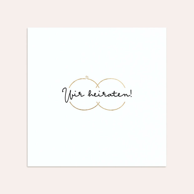 Umschlag mit Design Hochzeit - Zarte Ringe