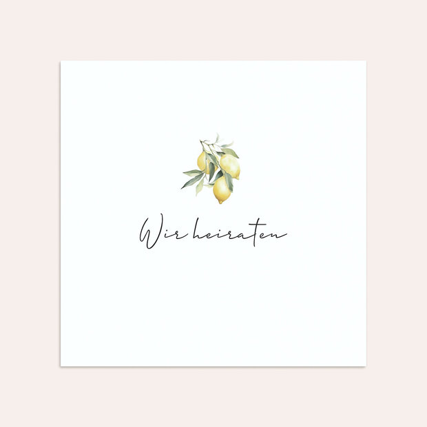 Umschlag mit Design Hochzeit - Limoni