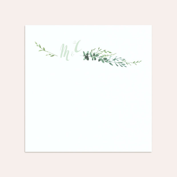 Umschlag mit Design Hochzeit - Grüne Pracht