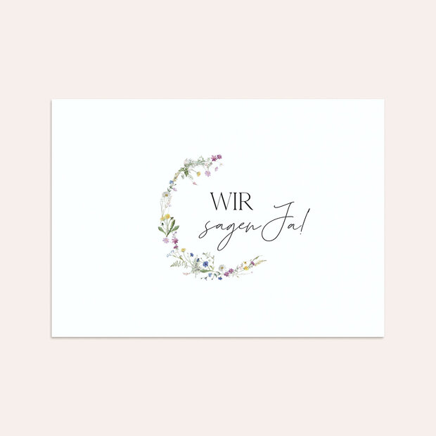 Umschlag mit Design Hochzeit - Blumige Vielfalt