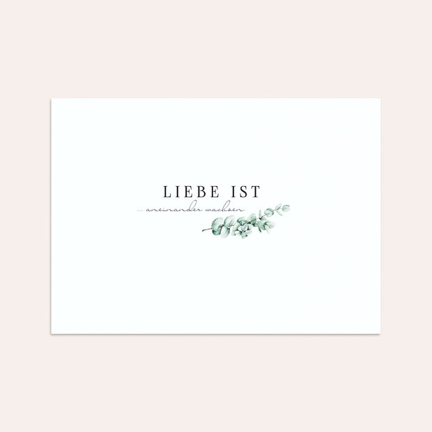 Umschlag mit Design Hochzeit - Eucaliptus love