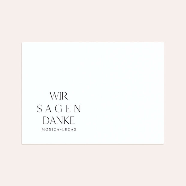 Umschlag mit Design Hochzeit - Schwungvoller Dank