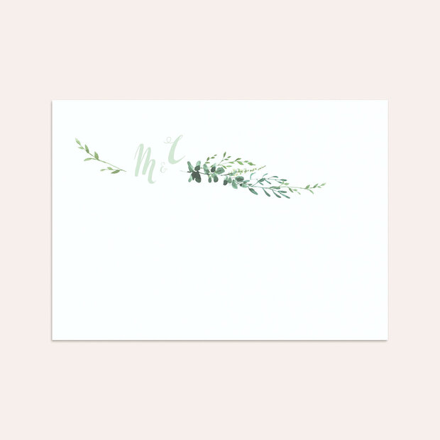 Umschlag mit Design Hochzeit - Grüne Pracht