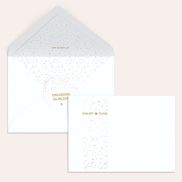 Umschlag mit Design Hochzeit - Goldsturm