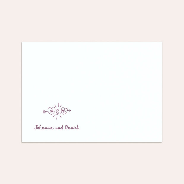 Umschlag mit Design Hochzeit - Paarweise