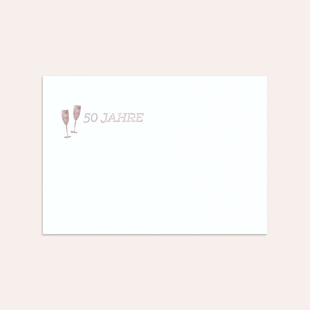 Umschlag mit Design Geburtstag - Terminsache 50