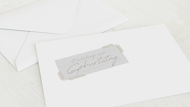 Umschlag mit Design Geburtstag Mein neues Jahrzehnt 60 Detail