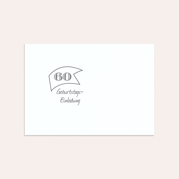 Umschlag mit Design Geburtstag - Jahrestafel 60