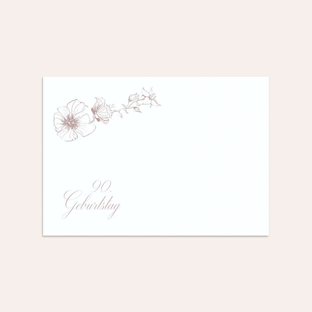 Umschlag mit Design Geburtstag - Harmonie der Blüten 90
