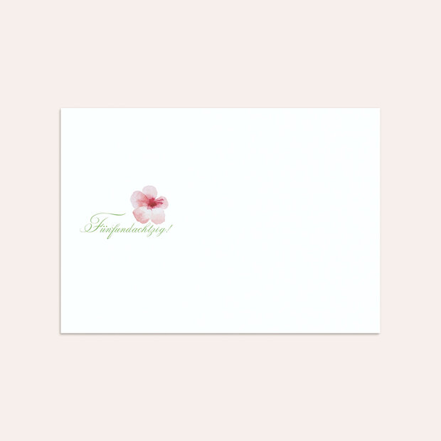 Umschlag mit Design Geburtstag - Hibiskusblüte 85