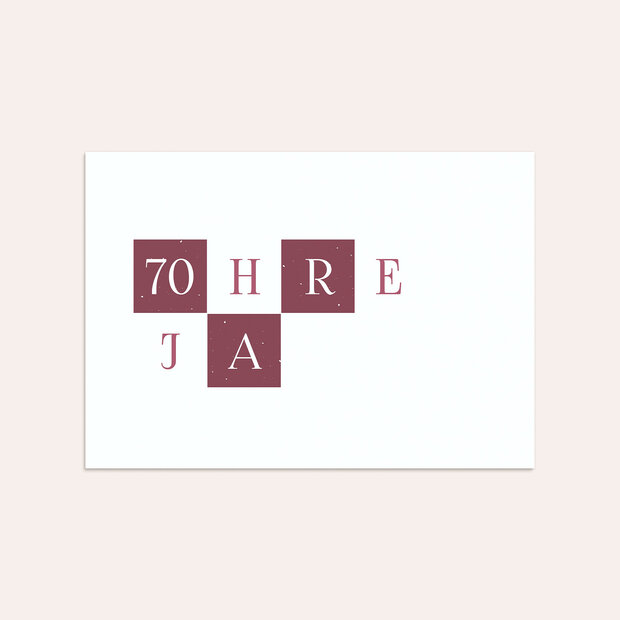 Umschlag mit Design Geburtstag - Memento 70