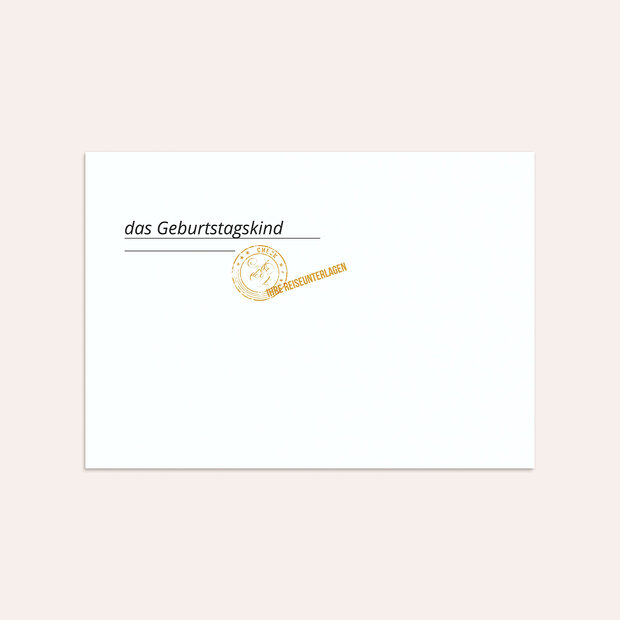 Umschlag mit Design Geburtstag - Up in the air