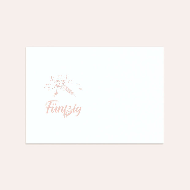 Umschlag mit Design Geburtstag - Ankündigung 50