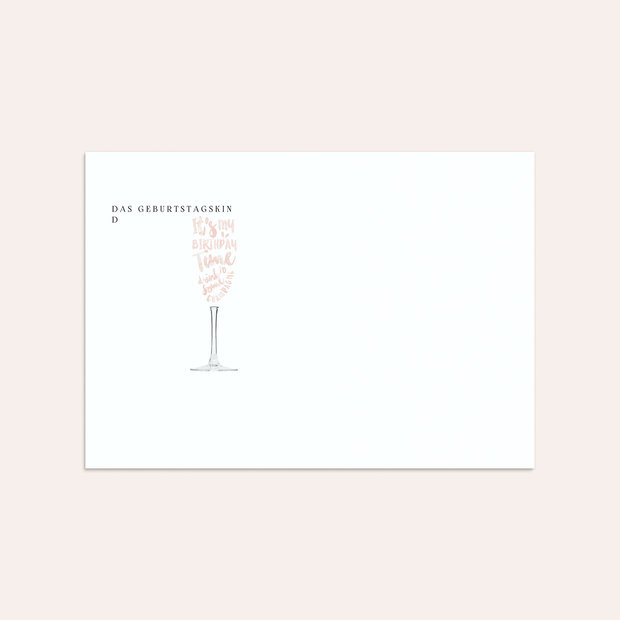 Umschlag mit Design Geburtstag - Champagner-holic 40