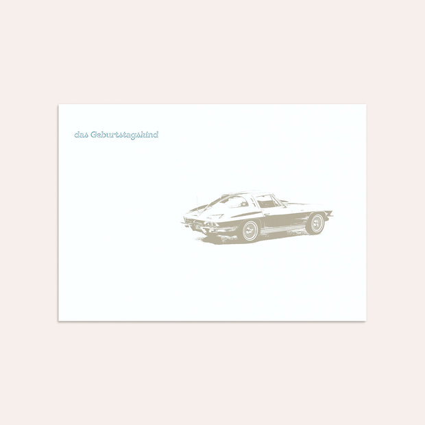 Umschlag mit Design Geburtstag - Heißer Schlitten 50