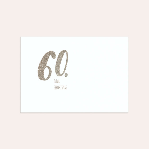 Umschlag mit Design Geburtstag - Goldene Nummer 60