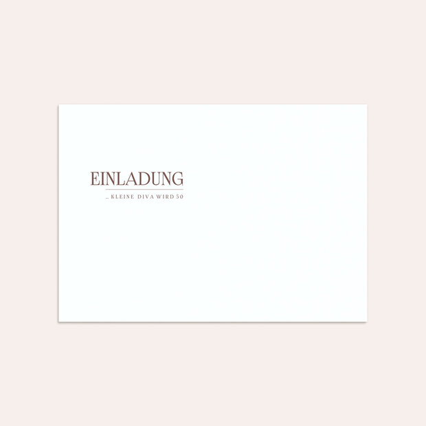 Umschlag mit Design Geburtstag - Diva 50