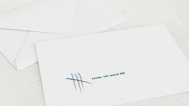 Geburtstagseinladungen Strichliste 40 Detail