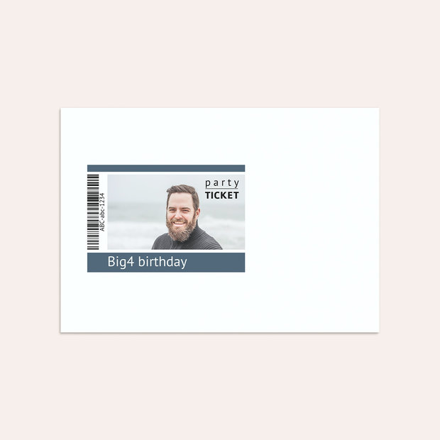 Umschlag mit Design Geburtstag - Party Ticket 40