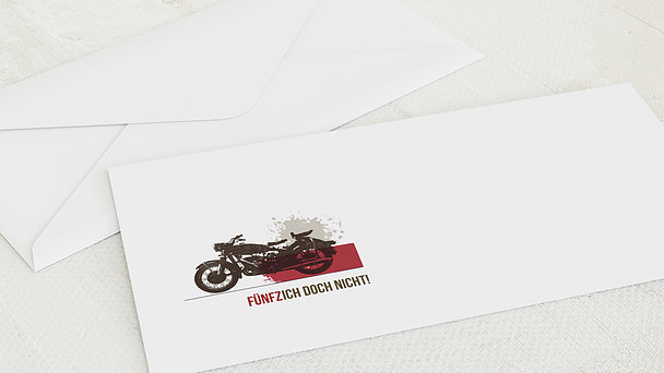 Geburtstagseinladungen Biker Detail
