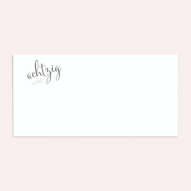 Umschlag mit Design Geburtstag - Sagenhafte Achtzig