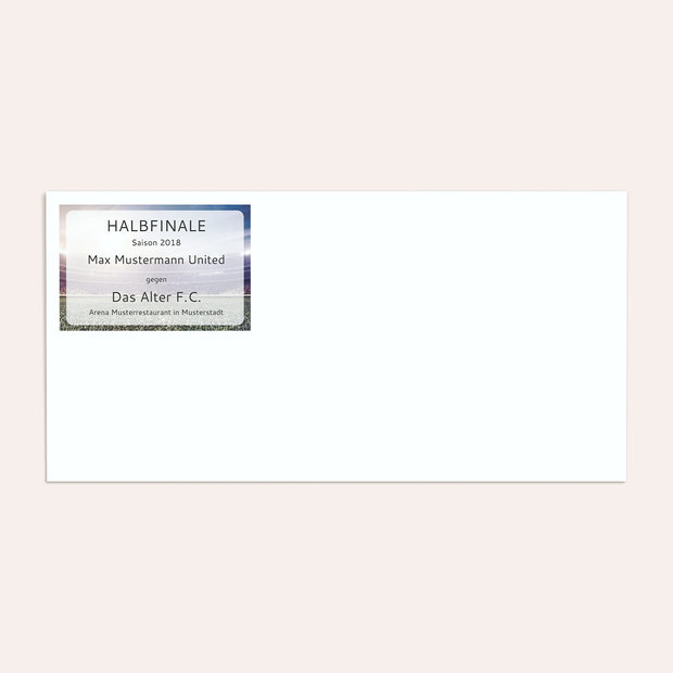 Umschlag mit Design Geburtstag - Stadionticket
