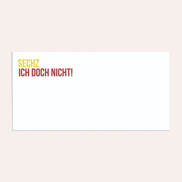 Umschlag mit Design Geburtstag - Sechzich
