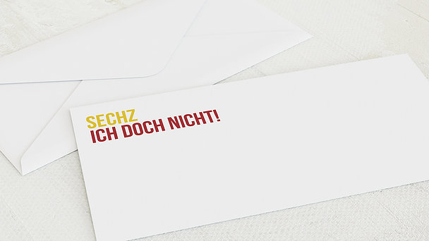 Umschlag mit Design Geburtstag - Sechzich