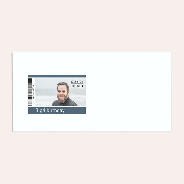 Umschlag mit Design Geburtstag - Party Ticket 40