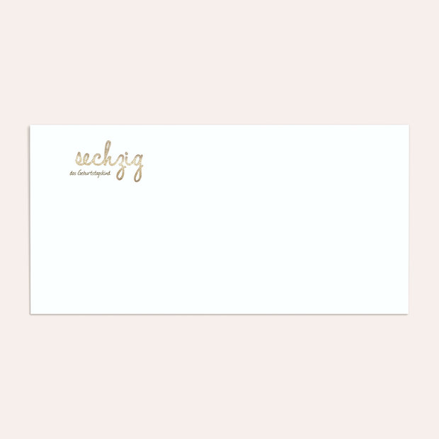 Umschlag mit Design Geburtstag - Goldener Tag 60