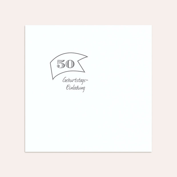Umschlag mit Design Geburtstag - Jahrestafel 50