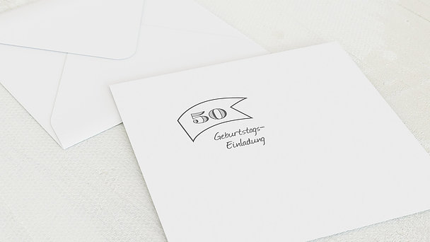 Umschlag mit Design Geburtstag - Jahrestafel 50