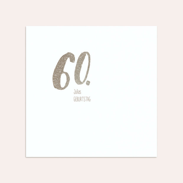 Umschlag mit Design Geburtstag - Goldene Nummer 60