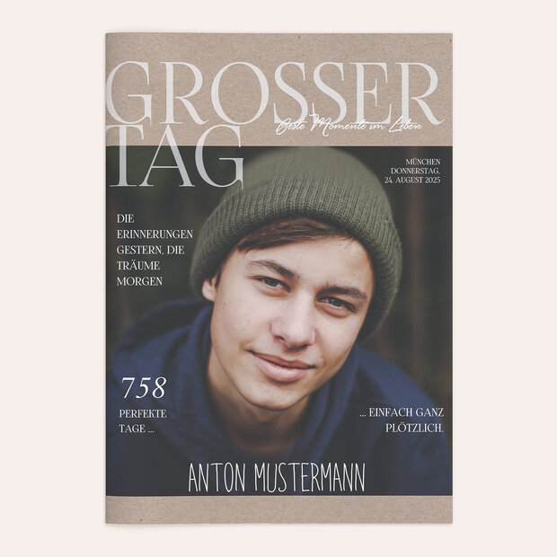 Festzeitung Konfirmation - Rustique Festschrift