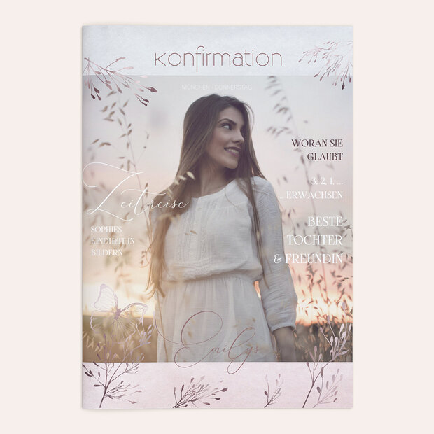 Festzeitung Konfirmation - Frühlingsgarten