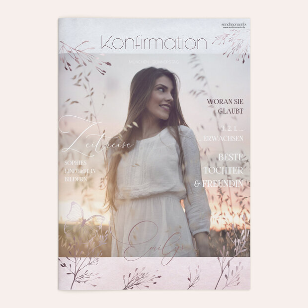 Festzeitung Konfirmation - Frühlingsgarten