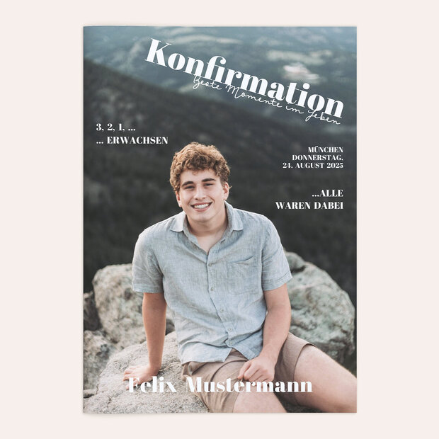 Festzeitung Konfirmation - Portrait des Lebens