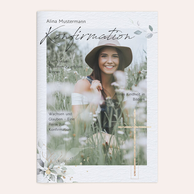 Festzeitung Konfirmation - Umranktes Kreuz